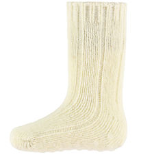 Minipop Socken - Wolle - Rib - Anti-Rutsch - Off White