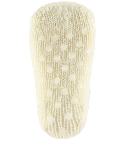 Minipop Socken - Wolle - Rib - Anti-Rutsch - Off White