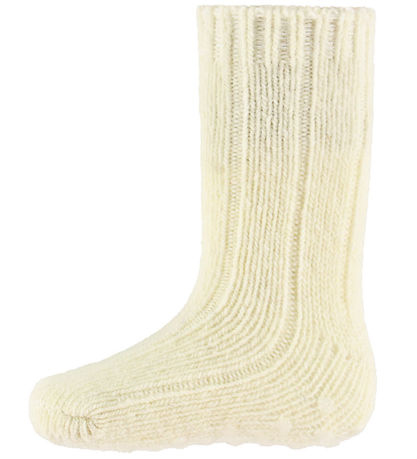 Chaussettes de Bébé Minipop - Laine - Rib - Off White Chaussettes de Bébé Minipop - Laine - Rib - Off White