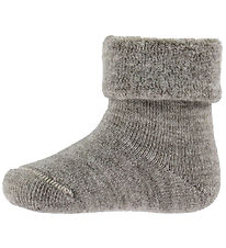 Minipop Socken - Wolle - Brown Melange
