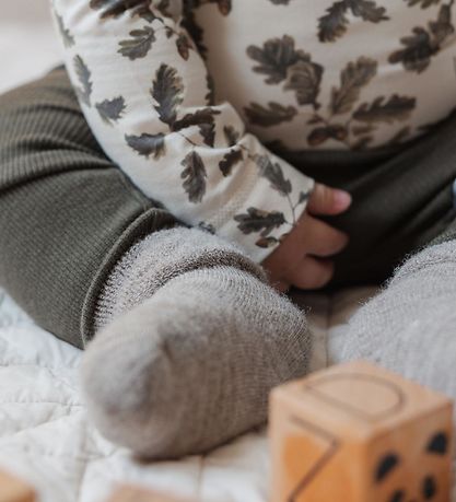 Minipop Socken - Wolle - Brown Melange