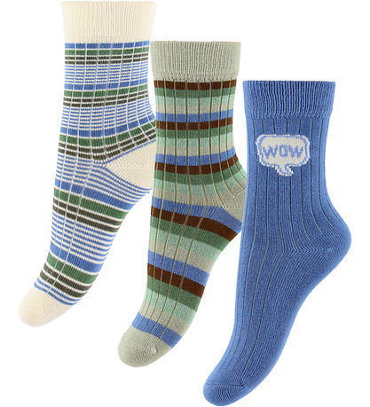 Minipop Socken - Bambus - 3er-Pack - Blue Mix