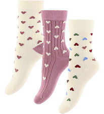 Minipop Socken - Bambus - 3er-Pack - Heart Mix