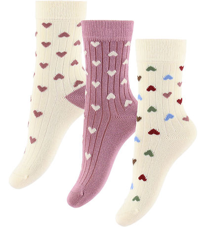 Minipop Socken - Bambus - 3er-Pack - Heart Mix