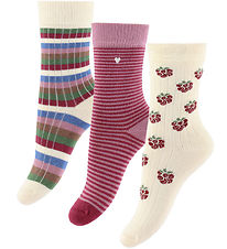 Minipop Socken - Bambus - 3er-Pack - Brombeere Mix