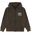 Vans Cardigan - Rippled - Coal Brown w. Print