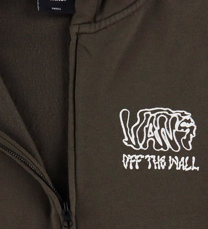 Vans Cardigan - Rippled - Coal Brown w. Print