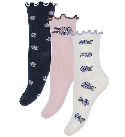 Chaussettes Name It - 3 Pack - NmfOalia - Marine Blazer/Lila bru Chaussettes Name It - 3 Pack - NmfOalia - Marine Blazer/Lila bru