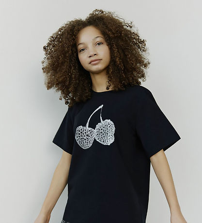 T-Shirt Sofie Schnoor - ZenaSY - Noir av. Imprimé T-Shirt Sofie Schnoor - ZenaSY - Noir av. Imprimé