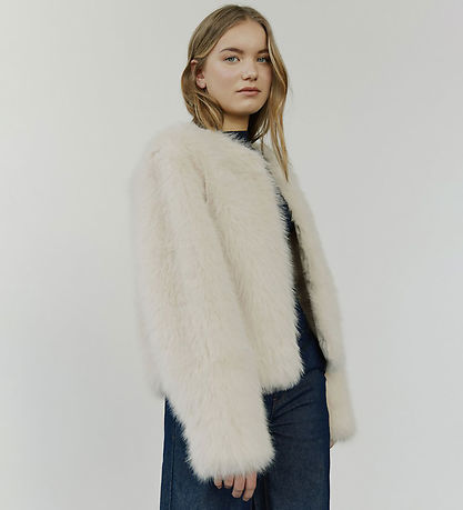 Sofie Schnoor Jacket - Faux Fur - FullaSY - Light Grey