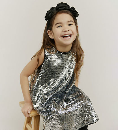 Sofie Schnoor Dress - SallySK - Silver w. Sequins