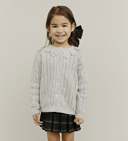 Sofie Schnoor Cardigan - Knitted - Hennysb - Grey Melange w. Poi