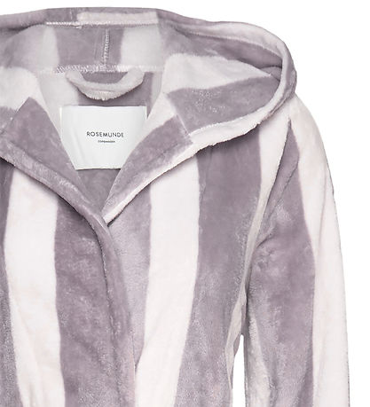 Rosemunde Bathrobe - Fleece - Lilac Stripe