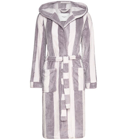 Rosemunde Bathrobe - Fleece - Lilac Stripe