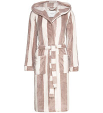 Rosemunde Bathrobe - Fleece - Powder Stripe Print