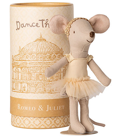 Maileg Ballet Dancer Mouse w. Tripod - Julie - Big Sister - Beig