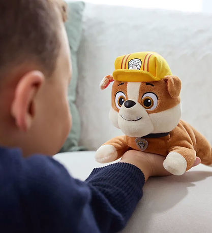Peluche Paw Patrol - 20 cm - Pistolet & Collier - Rubble Peluche Paw Patrol - 20 cm - Pistolet & Collier - Rubble