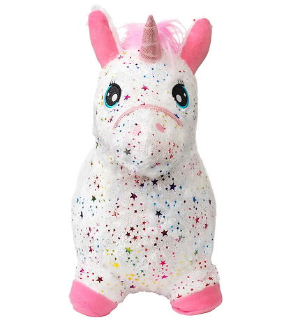 Krea Jumping Animal - Hop & Bounce Plush Unicorn w. Pink Hair
