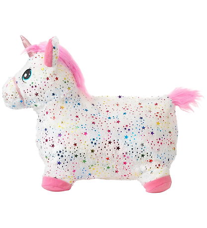 Krea Jumping Animal - Hop & Bounce Plush Unicorn w. Pink Hair