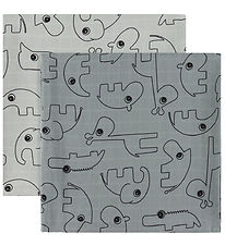Done by Deer Baby Swaddle - 120x120 cm - 2-Pack - Contour Grey