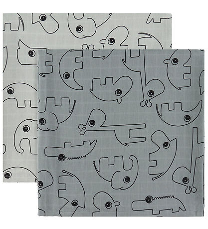 Done by Deer Baby Swaddle - 120x120 cm - 2-Pack - Contour Grey
