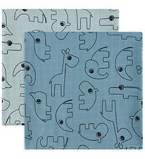 Done by Deer Baby Swaddle - 120x120 cm - 2-Pack - Contour Blue