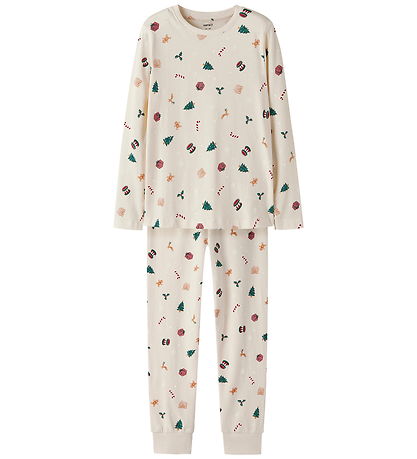 Ensemble de Pyjama Name It - NknVismas - Gris Whitecap/Noël AOP Ensemble de Pyjama Name It - NknVismas - Gris Whitecap/Noël AOP