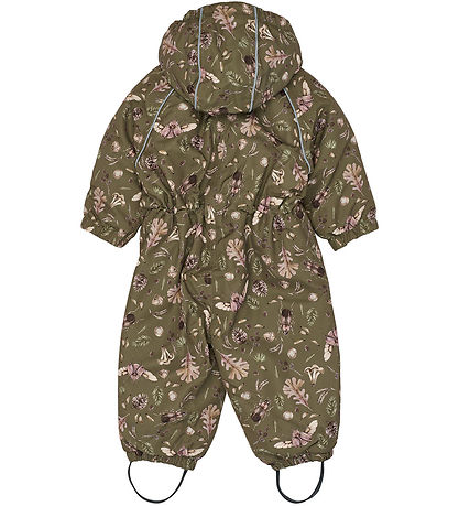 Mikk-Line Snowsuit - Forest - Burnt Olive w. Print
