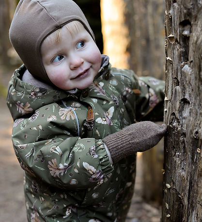Mikk-Line Snowsuit - AOP - Burnt Olive