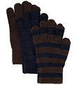 Minymo Handschuhe - 3er-Pack - Wolle - Pariser Nacht