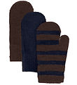Minymo Mittens - 3-Pack - Wool - Parisian Night