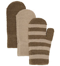 Minyno Fäustlinge - 3er-Pack - Wolle - Karibu