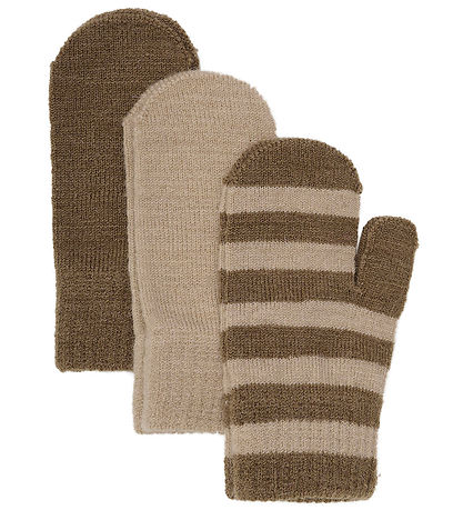 Minyno Fäustlinge - 3er-Pack - Wolle - Karibu