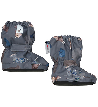 Minymo Outdoor Footies w. Fleece - Dark Gull Grey