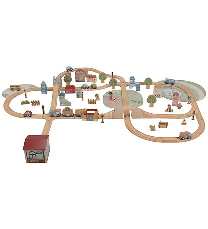 Little Dutch Car Track - Wood - Multi - 113 Parts Little Dutch Car Track - Wood - Multi - 113 Parts