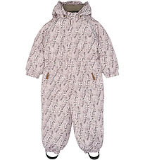 Mikk-Line Snowsuits - Floral - Cloud Gray
