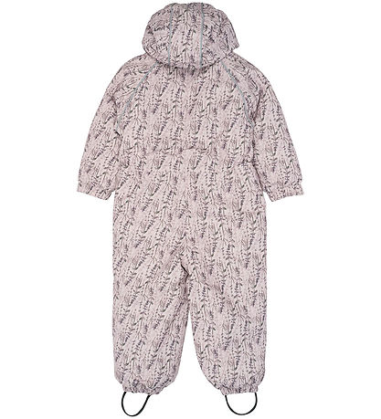 Mikk-Line Snowsuits - Floral - Cloud Gray