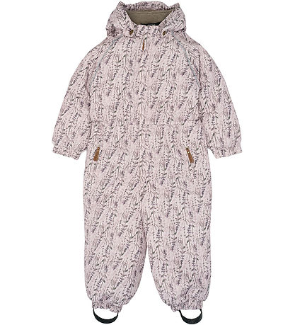 Mikk-Line Snowsuits - Floral - Cloud Gray