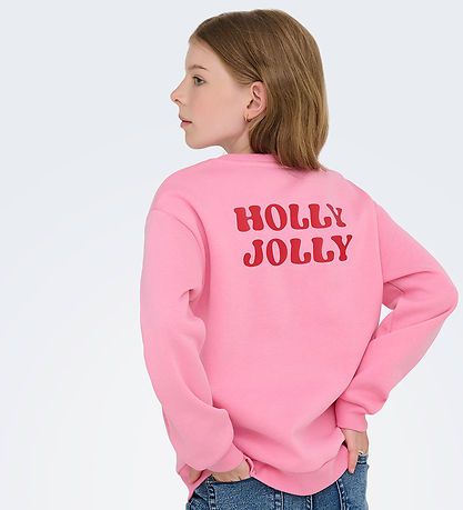 Sweat-shirt Kids Only - KogZenja - Sachet Rose/Holly Jolly Sweat-shirt Kids Only - KogZenja - Sachet Rose/Holly Jolly