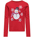Kids Only Blouse - KogXmas - Salsa/Snowman