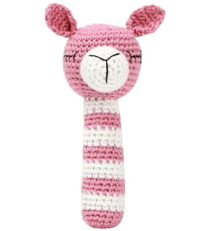 NatureZoo Rattle - Lama - Dusty Pink