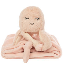 NatureZoo Comfort Blanket - Squid - 35x35 cm - Baby pink
