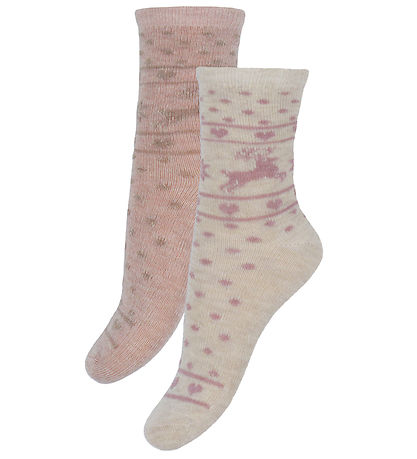 Minymo Socken - 2er-Pack - Brüniert Lilac