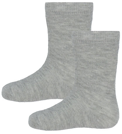 Minymo Socken - 2er-Pack - Light Grey Melange