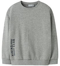 Name It Sweatshirt - NkmOrville - Grey Melange Name It Sweatshirt - NkmOrville - Grey Melange