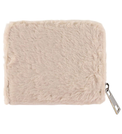 Portefeuille Sofie Schnoor - Fourrure imitée - Beige av. Cœur à  Portefeuille Sofie Schnoor - Fourrure imitée - Beige av. Cœur à