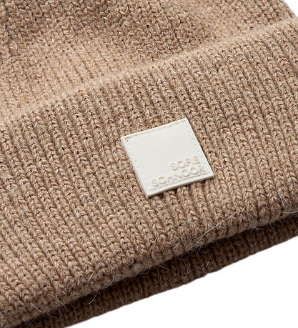Sofie Schnoor Beanie - Knitted/Rib - Hannah - Brown Melange