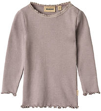 Wheat Blouse - Rib - Katoen/Modaal - Reese - Dusty Purple