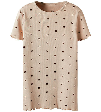 T-Shirt Name It - Rib - NkfKarlia - Oxford Tan T-Shirt Name It - Rib - NkfKarlia - Oxford Tan