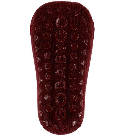 GoBabyGo Socken - Anti-Rutsch-Socken - Merino Wool - Wine Rot